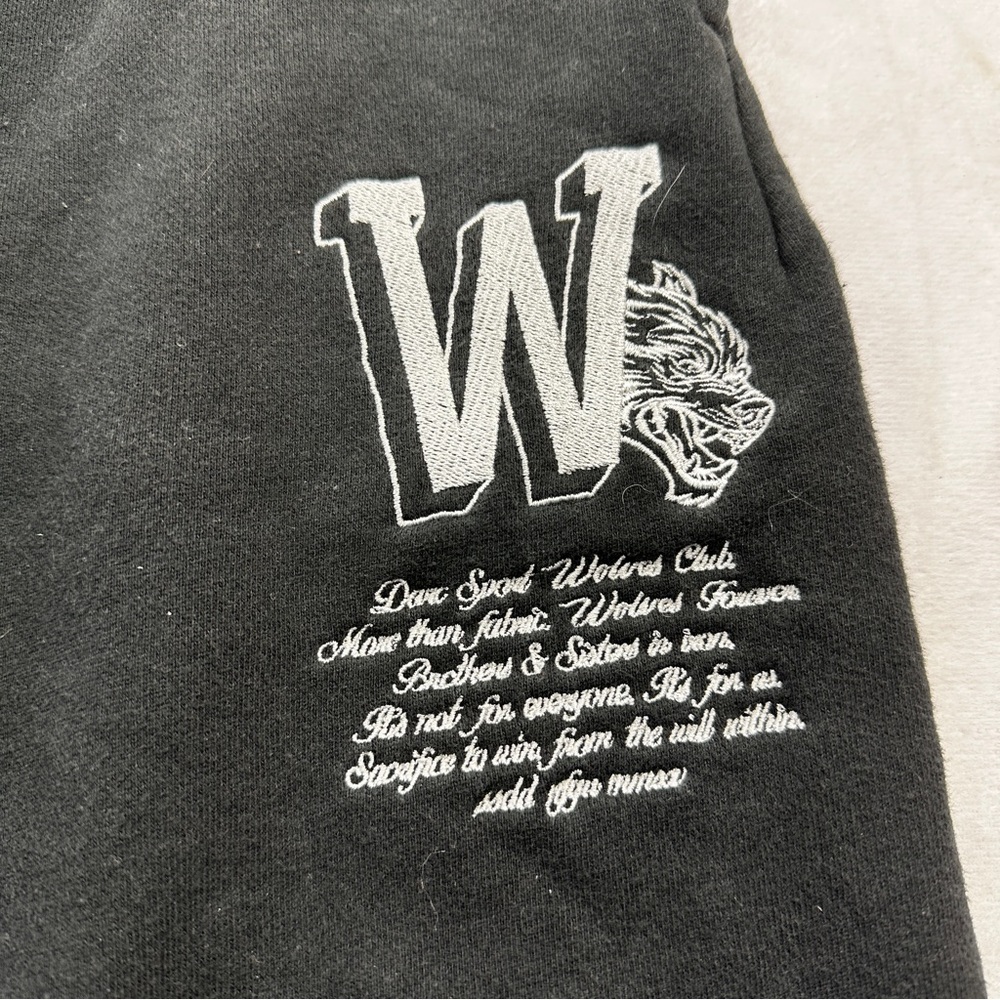 Darc Sport Black Joggers Unisex Embroidered Stretch Small Casual Knit Wolf Gym - Picture 3 of 12